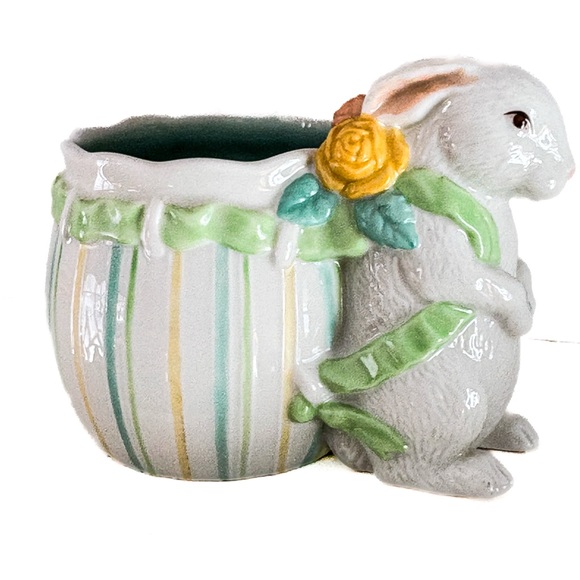 Belleek Bunny Planter Mug B2964 Vintage Easter - Picture 3 of 12